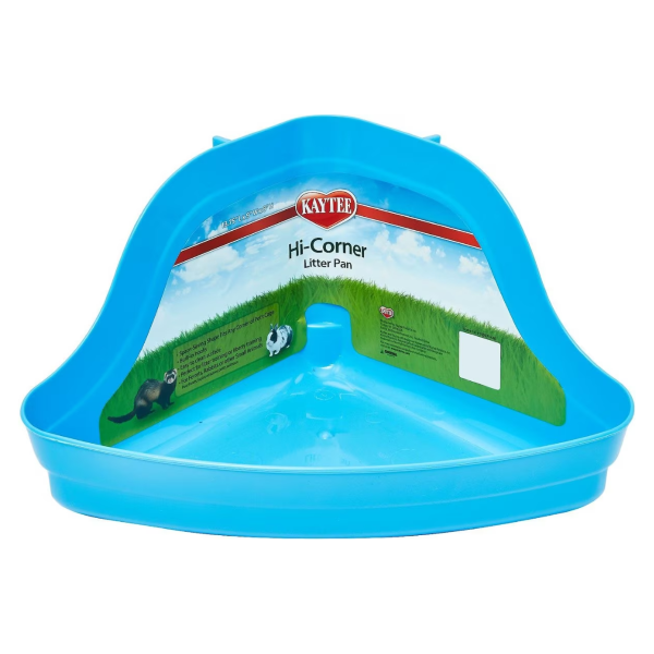 Hi Corner High Back Corner Plastic Small Animal Litter Pan - Assorted Colors