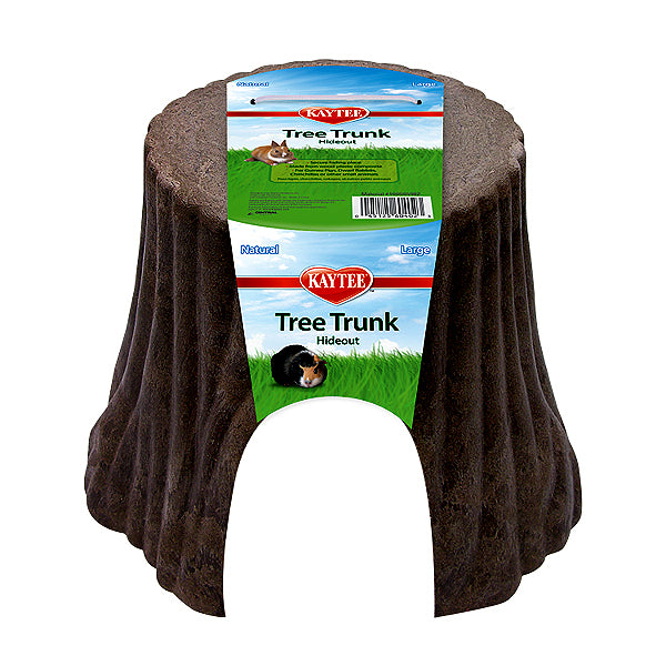 Natural Tree Trunk Wood & Plastic Small Animal Hideout