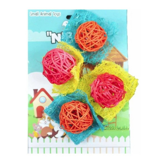 Nibbles Loofah Bon Bon Small Animal Chew Toy