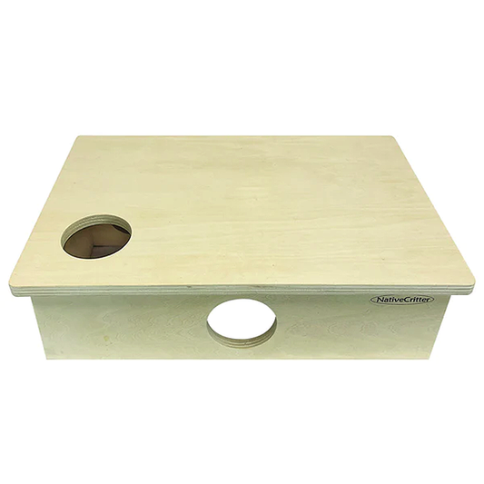NativeCritter Chamber Box Enclosed Wood Hideout Small Animal Habitat Addition