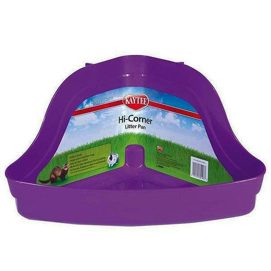 Hi Corner High Back Corner Plastic Small Animal Litter Pan - Assorted Colors