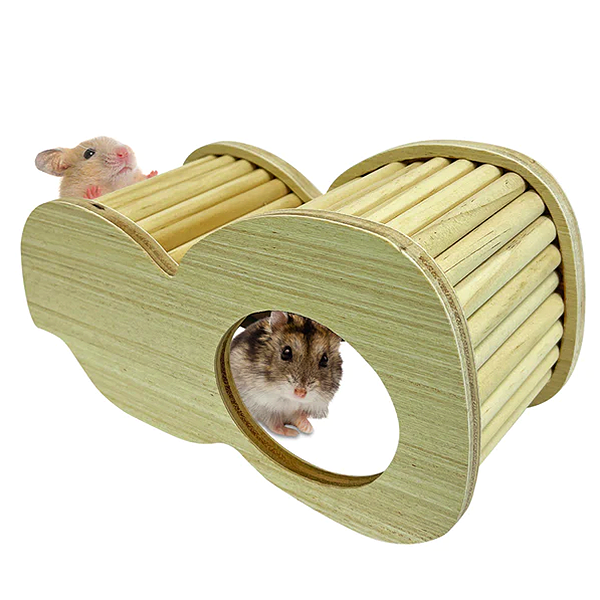NativeCritter Hide-A-Way Climber Wood Ladder & Hideout Habitat Addition for Small Animals