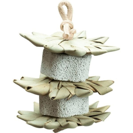 Nibbles S'Mores Pumice Palm Stacks Hanging Small Animal Chew Toy