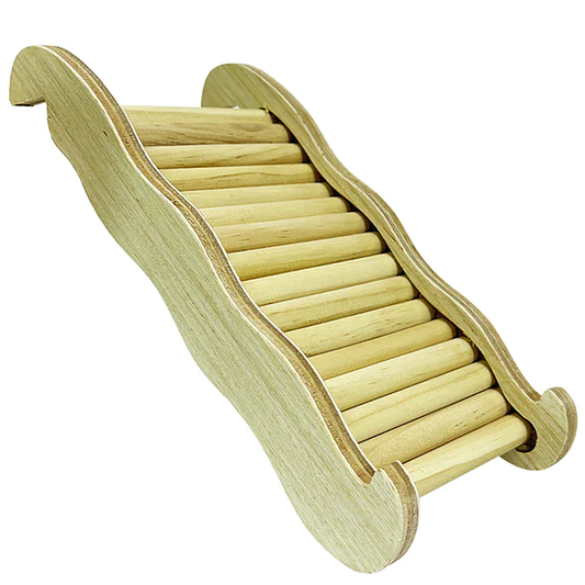NativeCritter Wave Ladder Wood Climbing Habitat Addition for Small Animals